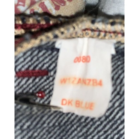 MEK DENIM Sz 27 Zanzibar Bootcut Dark Wash Selvedge Denim Jeans Distressed EUC - Picture 11 of 12